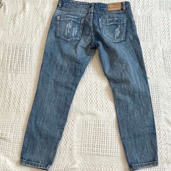 ONE By One Teaspoon Distressed zip ankle low rise Trashed Free Birds J2 2204 - Picture 9 of 15